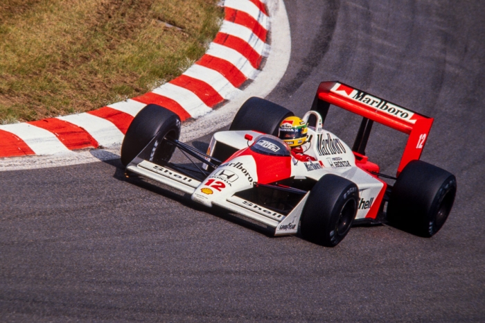 Ayrton Senna / Mac Laren Honda, vainqueur du Grand Prix de Belgique de Formule 1 1988 - Photo : © Sebastien Desnoulez