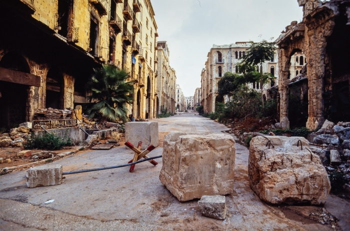 Beyrouth centre, Liban 1991 - Photo : © Sebastien Desnoulez