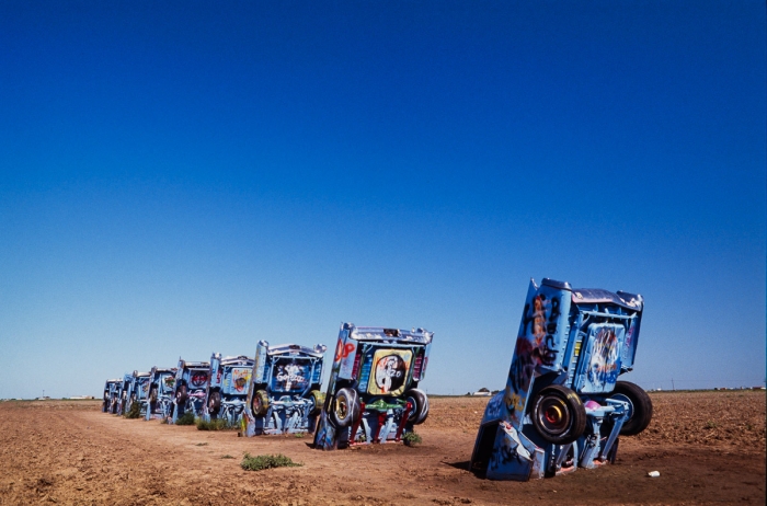 Cadillac Ranch Amarillo, Texas En 1992   Photo : © Sebastien Desnoulez