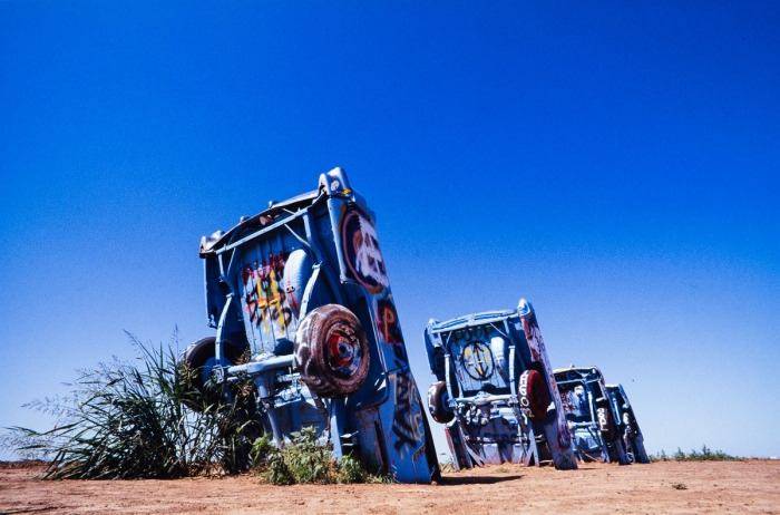 Cadillac Ranch Amarillo, Texas en 1992 - Photo : © Sebastien Desnoulez