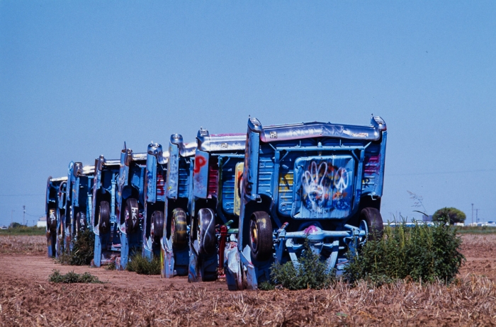 Cadillac Ranch Amarillo, Texas en 1992 - Photo : © Sebastien Desnoulez