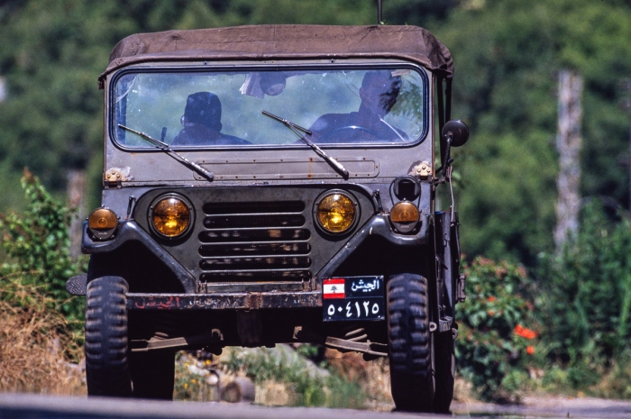 Jeep De L'armée Libanaise, Chouf, Liban 1992   Photo : © Sebastien Desnoulez