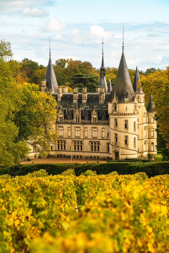 Couleurs d'automne Chateau Ladoucette, Pouilly sur Loire, Bourgogne - Photo : © Sebastien Desnoulez