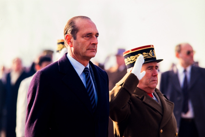Cimetière Notre-Dame de Lorette, Déplacement de Jacques Chirac en Région Nord, Décembre 1987, campagne présidentielle 1988 - Photo : © Sebastien Desnoulez