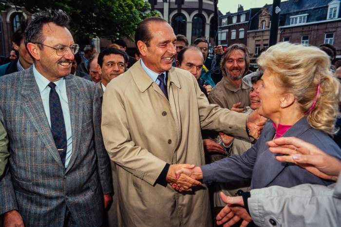 Déplacement de Jacques Chirac en Région Nord, Décembre 1987, campagne présidentielle 1988 - Photo : © Sebastien Desnoulez