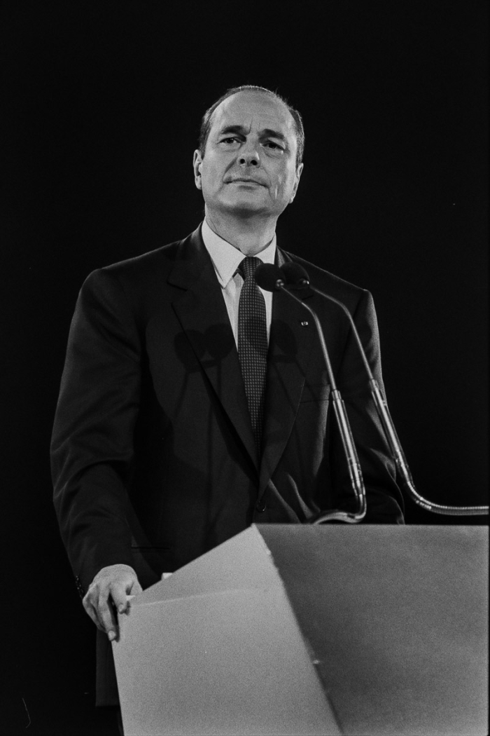 Jacques Chirac Meeting Esplanade du château de Vincennes - 20 mars 1988 - Photo : © Sebastien Desnoulez