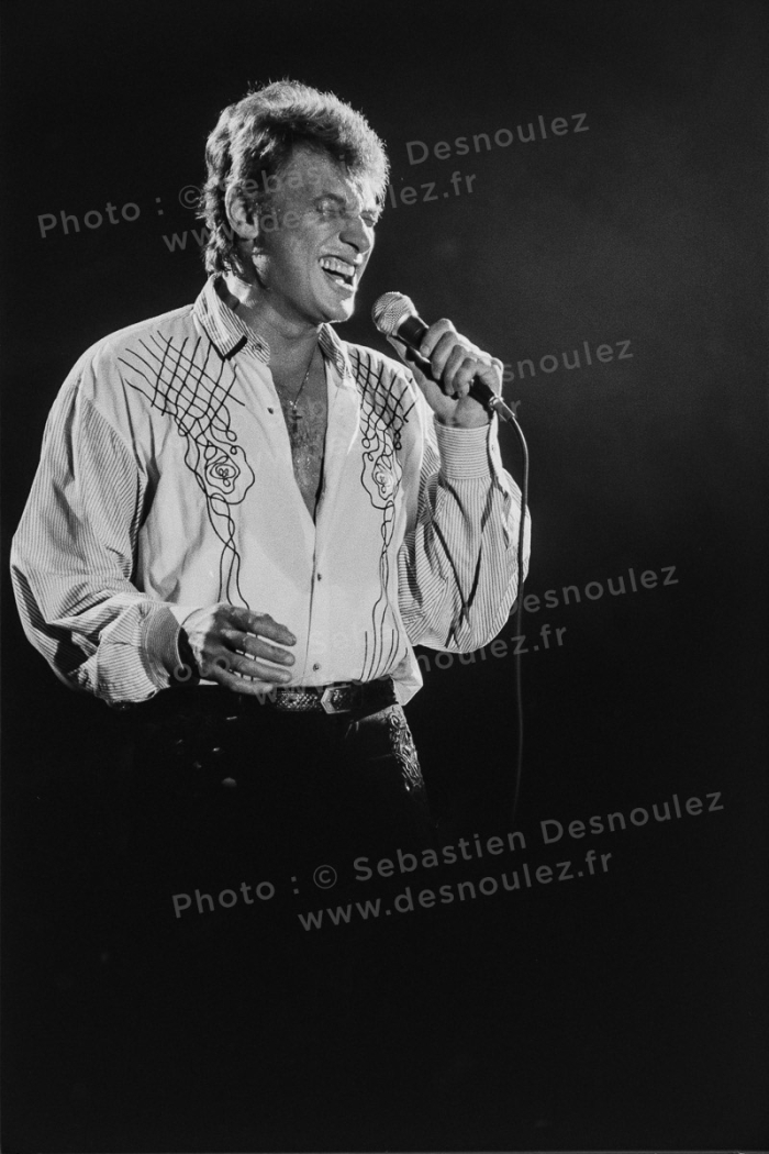 Concert De Johnny Hallyday À Vincennes, 20 Mars 1988   Photo : © Sebastien Desnoulez