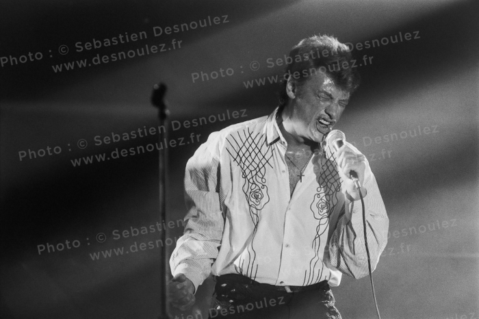 Concert De Johnny Hallyday À Vincennes, 20 Mars 1988   Photo : © Sebastien Desnoulez