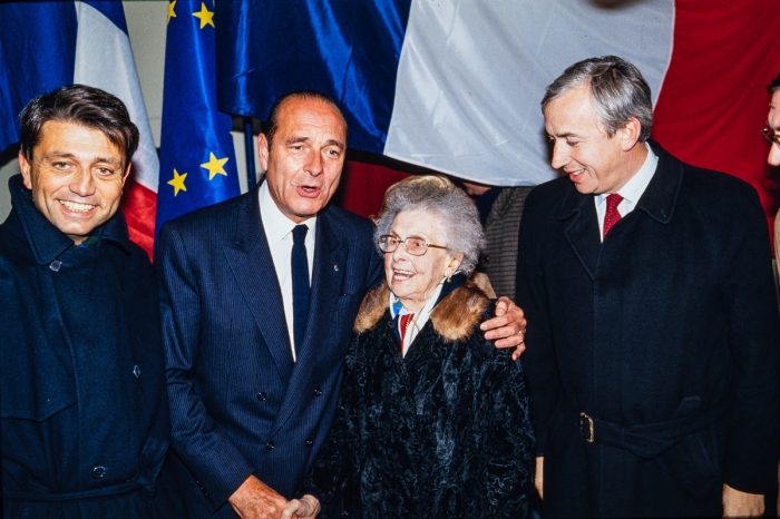 Alain Madelin, Jacques Chirac, Pierre Méhaignerie, Déplacement en Région Nord, Décembre 1987, campagne présidentielle 1988 - Photo : © Sebastien Desnoulez