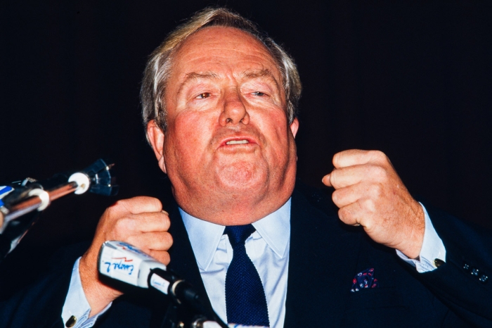 Meeting Jean Marie Le Pen À Roubaix En 1987, Campagne Présidentielle 1988   Photo : © Sebastien Desnoulez