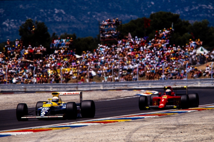 Patrese Williams Prost Ferrari GP France F1 1990 Photo Sebastien Desnoulez
