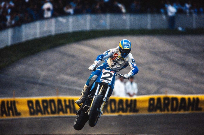 Short Track De Paris   La Cipale   Juillet 1989   Stéphane Peterhansel / Yamaha   Photo : © Sebastien Desnoulez