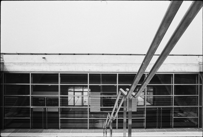Toit de la Grande Arche de la Défense, septembre 1989 - Photo : © Sebastien Desnoulez