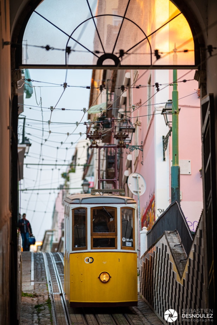 Ascensor Da Bica, Lisbonne - Photo : © Sebastien Desnoulez Photographe Auteur