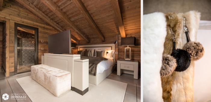 Chambre D Une Suite D Un  Hotel De Luxe A Gstaad   Photo :  Sebastien Desnoulez  Photographe Architecture Interieur Et Decoration