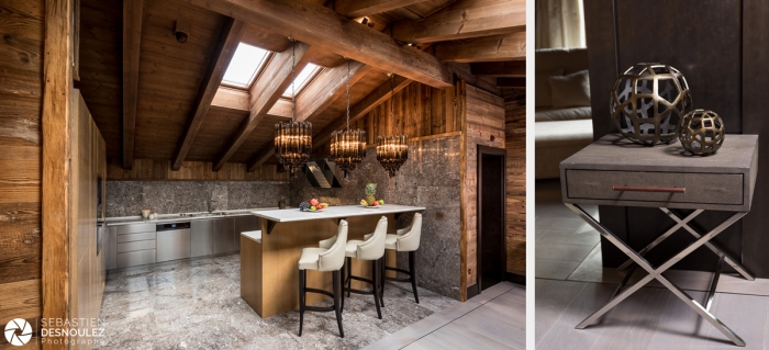 Coin Cuisine Et Mobilier Suite Hôtel De Luxe À Gstaad   Photo : © Sebastien Desnoulez