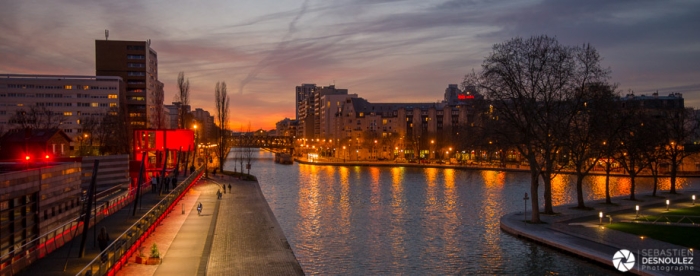 Coucher De Soleil Sur Le Bassin De La Villette, Paris   Photo : Sebastien Desnoulez