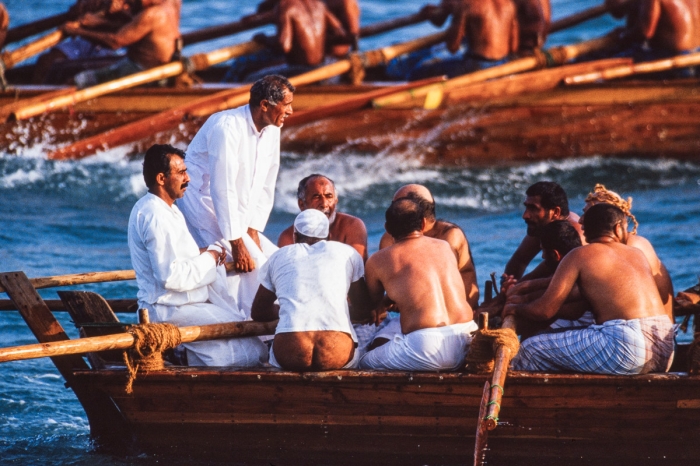 Course d'aviron à Abu Dhabi en 1991, photographies d'une tradition du Golfe - Photo : © Sebastien Desnoulez