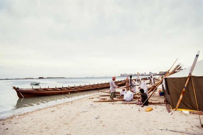 Course d'aviron à Abu Dhabi en 1991, photographies d'une tradition du Golfe - Photo : © Sebastien Desnoulez