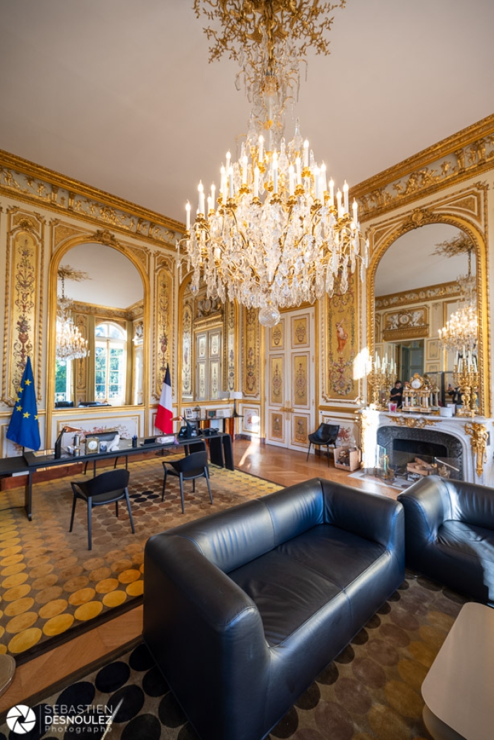 Bureau présidentiel, Palais de l'Elysée, Journées du Patrimoine 2022, Paris -  Photo : © Sebastien Desnoulez Photographe Auteur