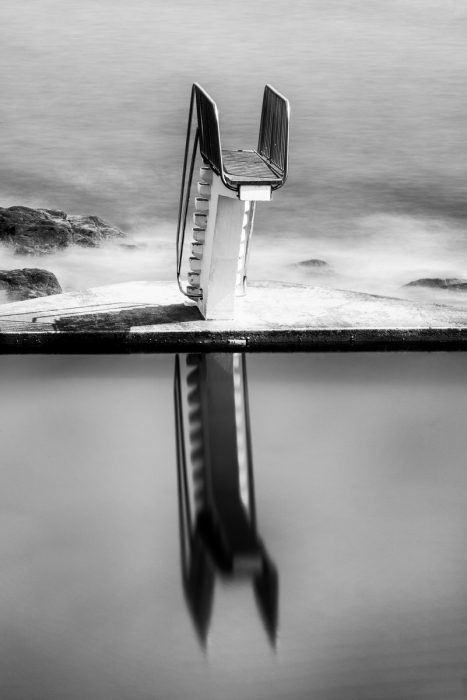 Plongeoir, piscine d'eau de mer de Saint Quay Portrieux, Côtes d'Armor - Photo : © Sebastien Desnoulez