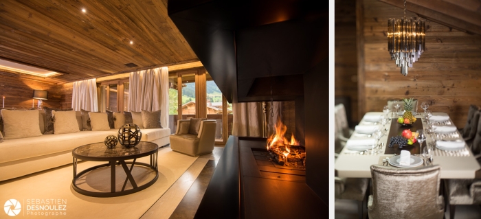 Salon Et Salle A Manger Suite Hotel De Luxe Gstaad   Photo : Sebastien Desnoulez Photographe Decoration Et Architecture Interieur