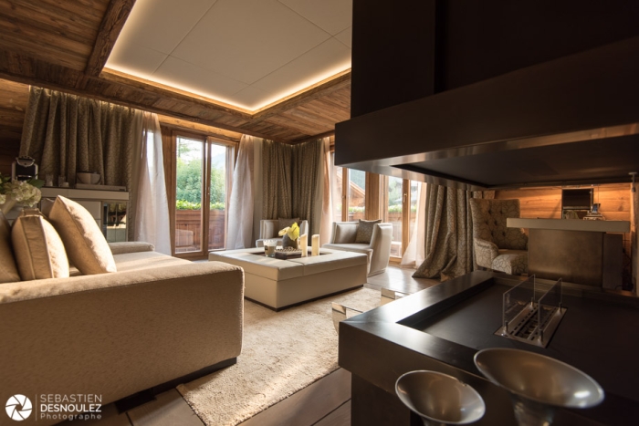Ma suite lors du shooting d'un hôtel de luxe à Gstaad (Suisse) - Photo : Sebastien Desnoulez