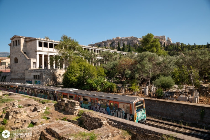 Stoa d'Attale et Métro, Athènes Grèce  - Photo : © Sebastien Desnoulez photographe d'ambiances et d'architecture