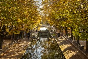 Couleurs d'automne sur le canal Saint-Martin à Paris - Photo : © Sebastien Desnoulez Photographe auteur