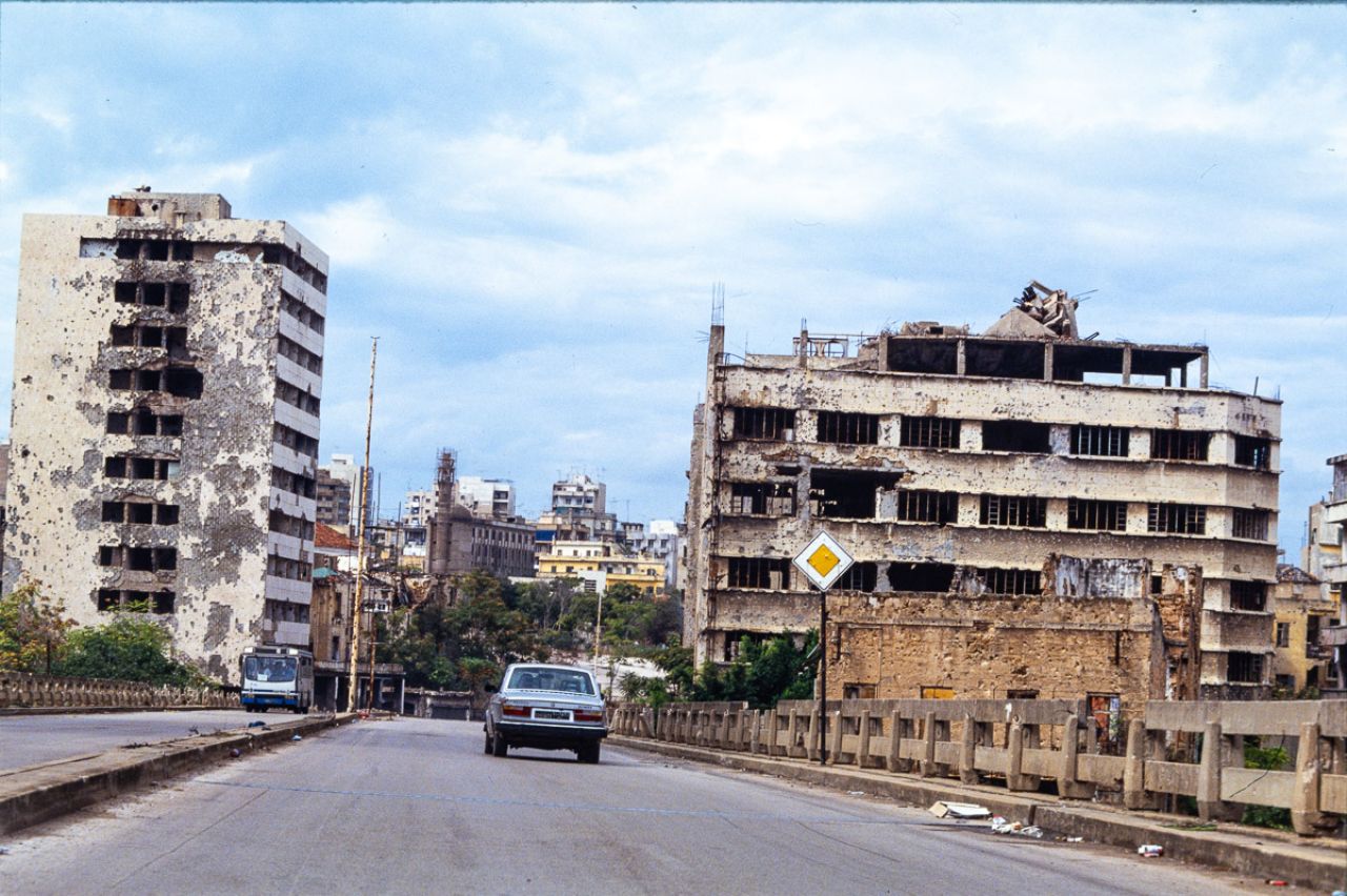 Beyrouth centre, Liban 1991 - Photo : © Sebastien Desnoulez