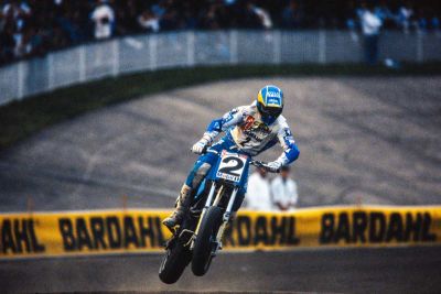 Short Track de Paris - La Cipale - Juillet 1989 - Stéphane Peterhansel / Yamaha - Photo : © Sebastien Desnoulez