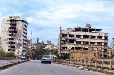 Beyrouth centre, Liban 1991 - Photo : © Sebastien Desnoulez