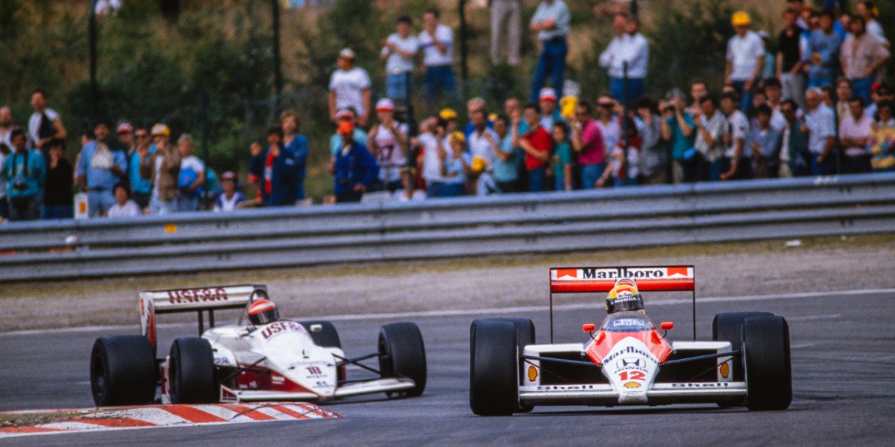 Ayrton Senna Mac Laren Honda vainqueur du Grand Prix de Belgique de Formule 1 1988 Photo Sebastien Desnoulez