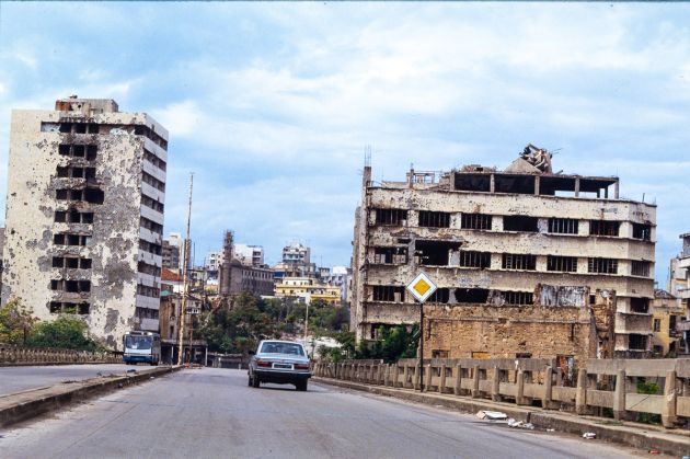 Beyrouth centre, Liban 1991 - Photo : © Sebastien Desnoulez
