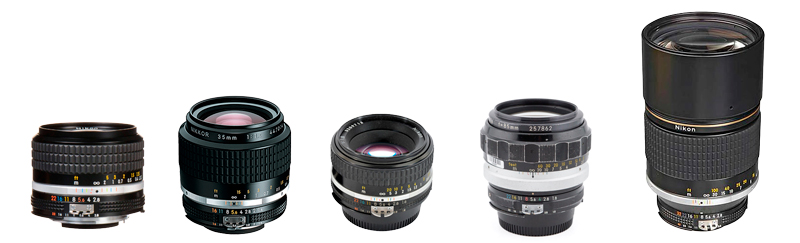 Gamme objectifs Nikon photoreporters 1985 Gamme objectifs Nikon photo reporters 1985