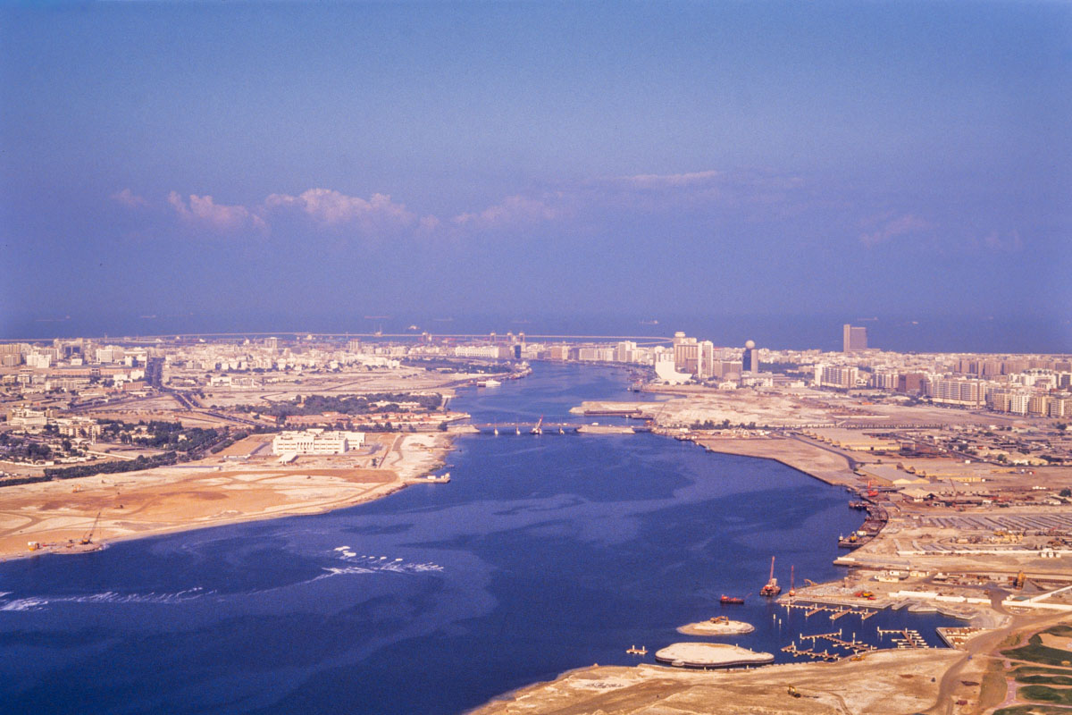 Dubai 1991 - Vue aérienne de la ville - Photo © Sebastien Desnoulez