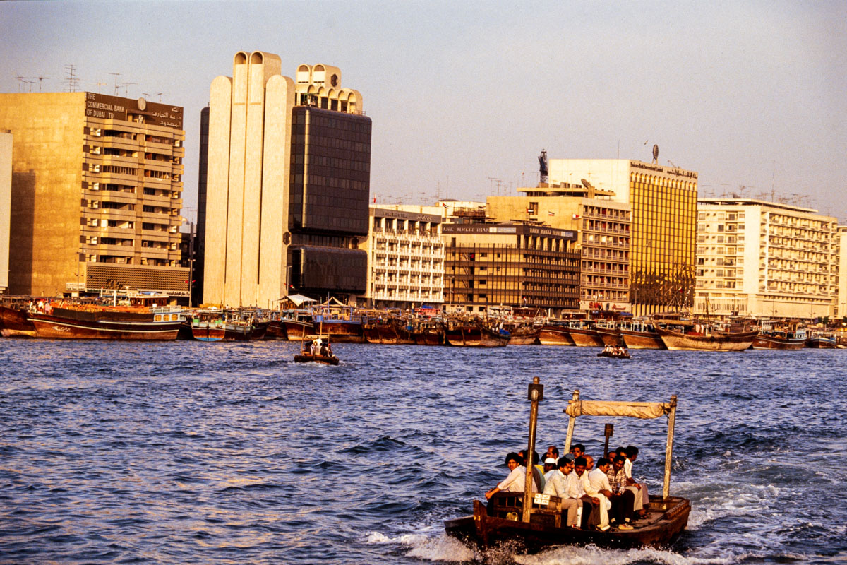 Dubai 1991 - La Creek et les dhow - Photo © Sebastien Desnoulez