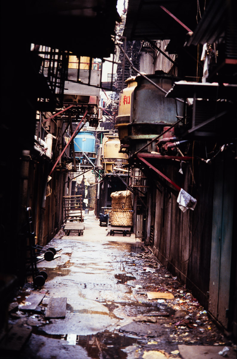 Arrière-rue de Hong Kong Island en mars 1993 - Photo © Sebastien Desnoulez