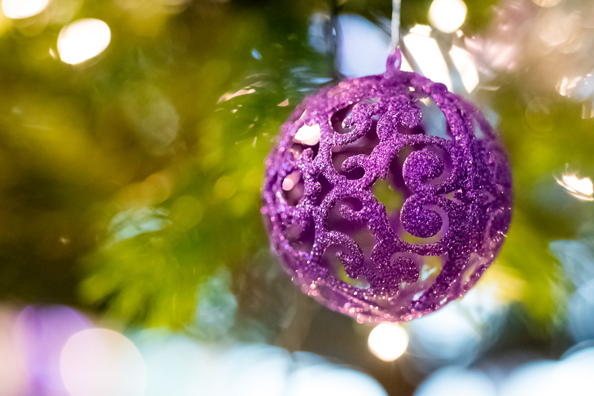 Illuminated decoration photographed to test the bokeh and flare resistance of the Nikon PC-E Micro NIKKOR 85mm f/2.8D