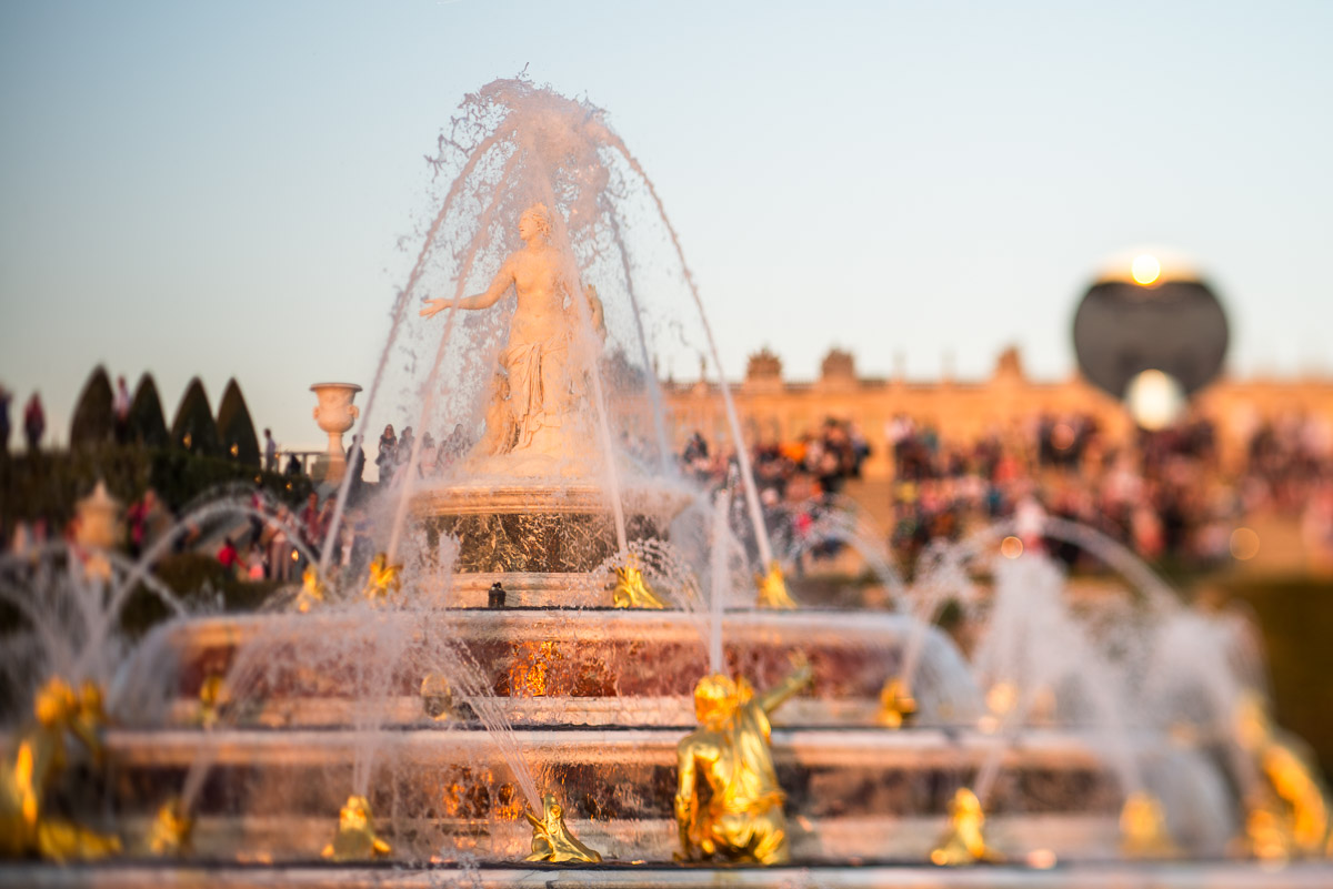 Fountain at Versailles photographed using a creative tilt effect