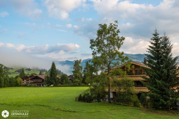 Vue depuis ma suite lors du shooting d'un hôtel de luxe à Gstaad (Suisse) - photo&nbsp;: Sebastien Desnoulez