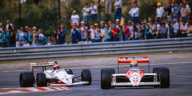 Ayrton Senna Mac Laren Honda vainqueur du Grand Prix de Belgique de Formule 1 1988 Photo Sebastien Desnoulez